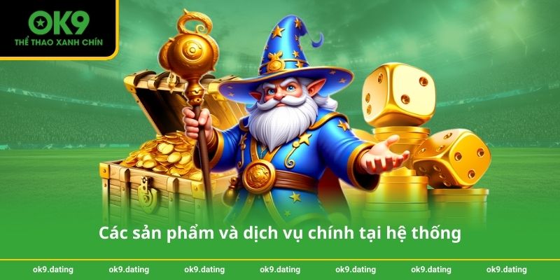 Giới thiệu OK9 2 Các sản phẩm và dịch vụ chính tại hệ thống